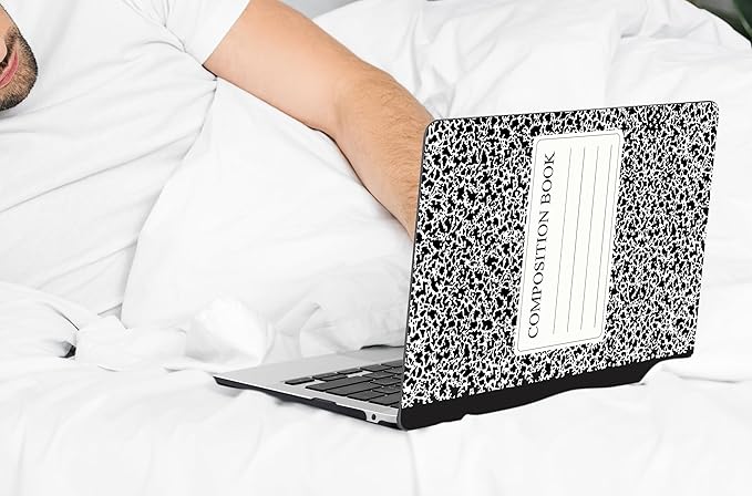 DONGKE Compatible with MacBook Air 13 inch Case 2021 2020 2019 2018 Release A2337 M1 A2179 A1932 with Retina Display & Touch ID, Plastic Hard Shell & Keyboard Cover - Composition Book