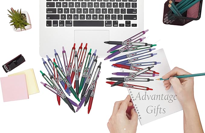 Precise V5 RT Retractable Rolling Ball Pens, Extra Fine Point (.5mm), Black Ink, 7-pk; Premium Comfort Grip, Bundle with Plastic Reusable Pouch