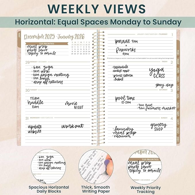 bloom daily planners 2026 Planner (January - December) Calendar Year Organizer - 5.5” x 8.25” - Weekly & Monthly Agenda Book with Stickers & Bookmark - Ocean Oasis