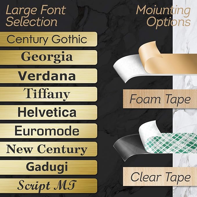 Custom Sign, Office Sign, Business/Office Name Plates for Doors/Wall, Indoor/Outdoor, 8x8 Inch, 18 Colors, (Prestige) Made in USA by My Sign Center