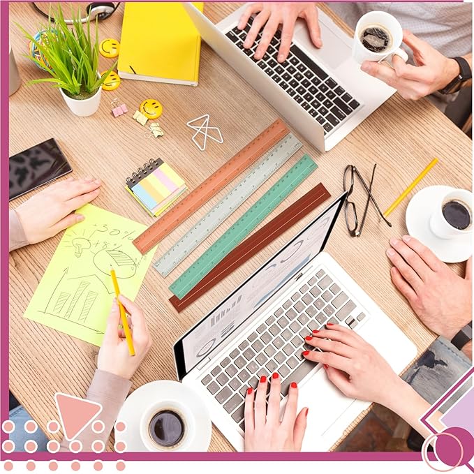 240 Pcs 12 Inch Plastic Rulers Bulk, Back to School Supplies, Assorted Colored Flexible Metric Rulers with Centimeters and Inches Measuring Tool for School Classroom Students(Boho)