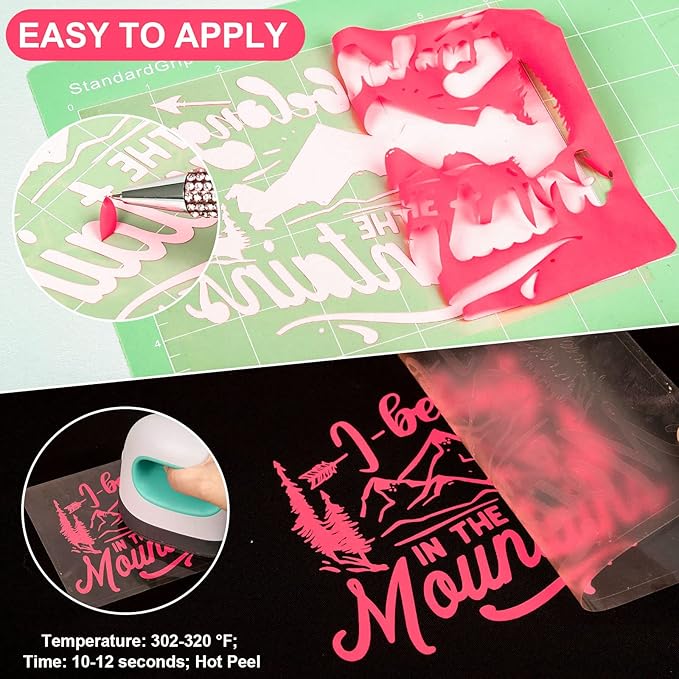 VINYL FROG Heat Transfer Vinyl Roll HTV Vinyl - 12" x5ft Hot Pink Iron on Vinyl for T-Shirts, Heat Press Vinyl for DIY Craft Designs (Neon Pink)