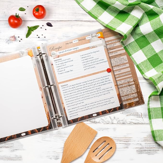 25 Pack of 8.5x11 Heavy Duty Crystal Clear Sheet Protectors for Recipe Binder, Plastic Page Sleeve Protectors for 3 Ring Binder (25 Pack, 8.5 x 11'' - 1 Pocket)