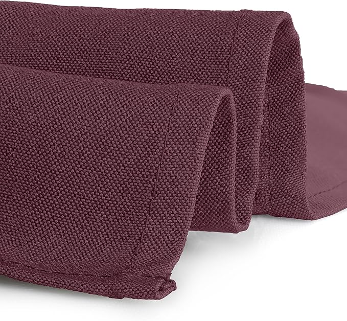 Gee Di Moda Rectangle Tablecloth - 60 x 102 Inch Burgundy Table Cloth for 6 Foot Rectangle Table - Heavy Duty Washable Fabric - for 6 Ft Buffet Table, Holiday Party, Dinner, Wedding & Baby Shower