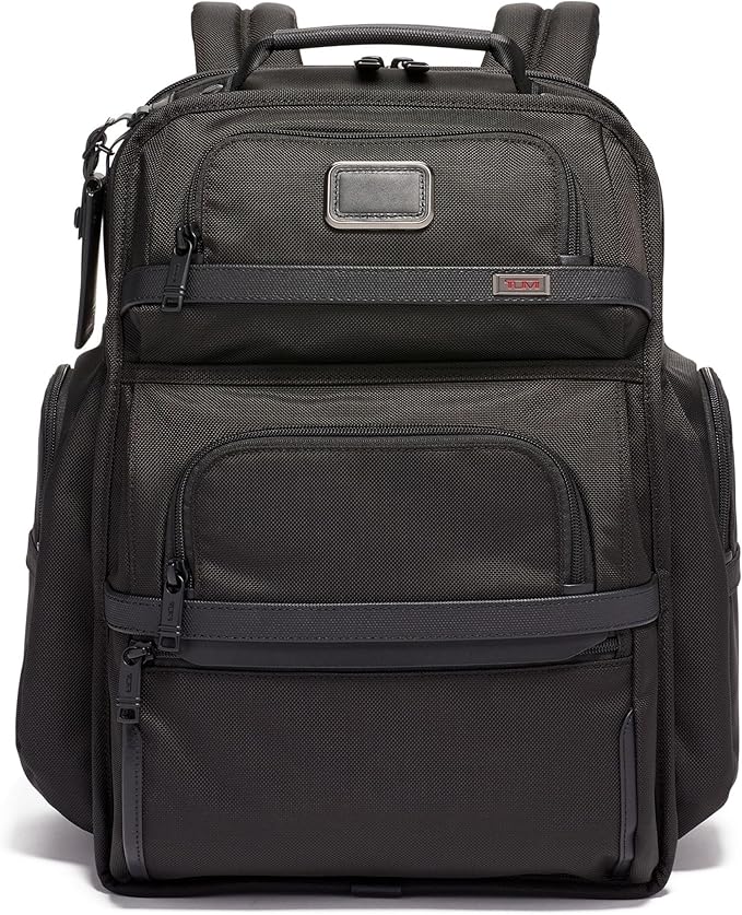 TUMI - Alpha Brief Pack - Men's Laptop Backpack with Padded Adjustable Straps - Fit up to 15" Screen - 17.0" X 12.0" X 8.0" - Black
