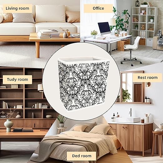 4.5 Gallon Bamboo Basket, Cute Toilet Paper Storage, Decorative Magazine Basket, Holder, Organizer, for Pantry, Office, Bedroom, Bathroom, Dorm, Living Room, Cabinet, Kitchen