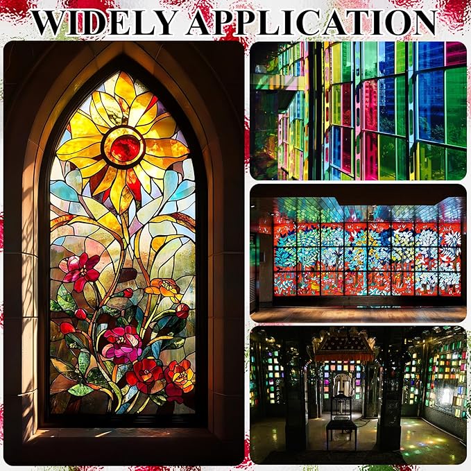 36 Sheets Transparent Stained Glass Sheets, 4 x 6 Inch Mosaic Glass Tiles Bulk for Crafts, Assorted Colors Cathedral Art Glasses Sheets for Stained Glass Making Projects