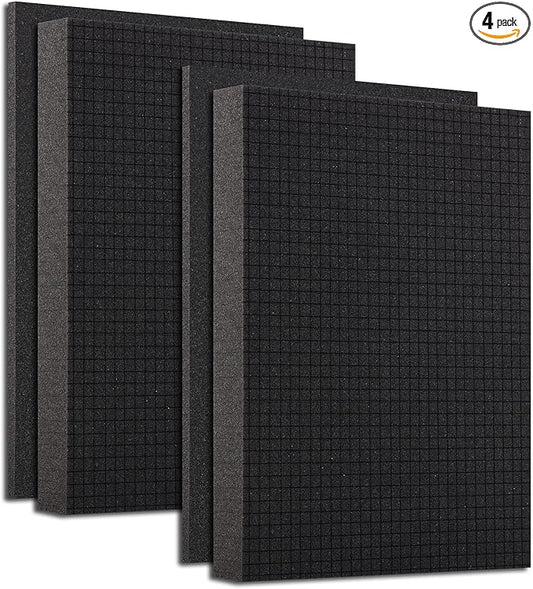 Pre-Cubed Pick & Pluck Foam Sheets - 2-Pack (16"x12"x2") with 0.4" Bottom Padding, Polyurethane Apart Insert Pads Liners for Toolboxes, Storage Drawer and Crafts