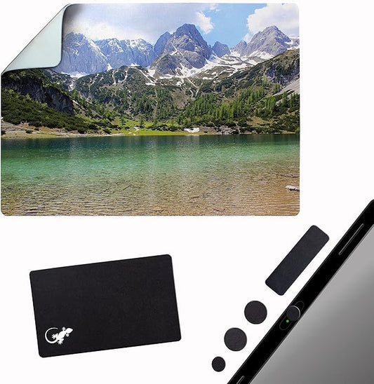 Adhesive Mouse Pad - Peel and Sticks to Any Surface - Travel Mouse Pad, Sticky for Any Surface - Excellent Tracking - Mountain Lake