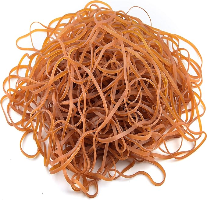 Coopay 180 Pieces Large Rubber Bands Bulk, 8 Inches Heavy Duty Strong Elastic Bands for Office Supply School Home, Securing Trash Can Garbage Cans, File Folders (Yellow)