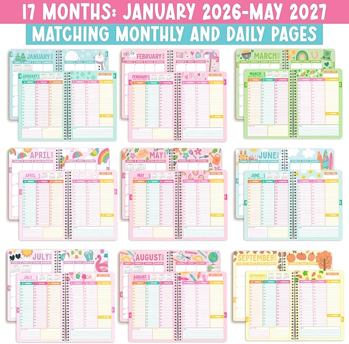 Weekly Appointment Book 2026-2027 - Hourly Appointment Book, Vertical Weekly Planner 2026-2027, Monthly Schedule Books, Retro Daily Planner With Hourly Schedule