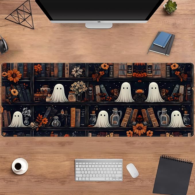 Kawaii Desk Mat Cute Gothic Desk Pad Anime Dark Academia Mouse Pad Gaming Mousepad XL Desk Matt for Desktop, Computer Laptop Keyboard and Mouse Mat for Women Office Decor Accessories 31.5x11.8 in