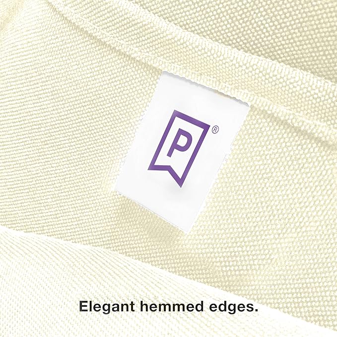 Gee Di Moda Rectangle Tablecloth - 60 x 84 Inch Ivory Table Cloth for 5 Foot Rectangle Table - Heavy Duty Washable Fabric - for 5 Ft Buffet Table, Holiday Party, Dinner, Wedding & Baby Shower