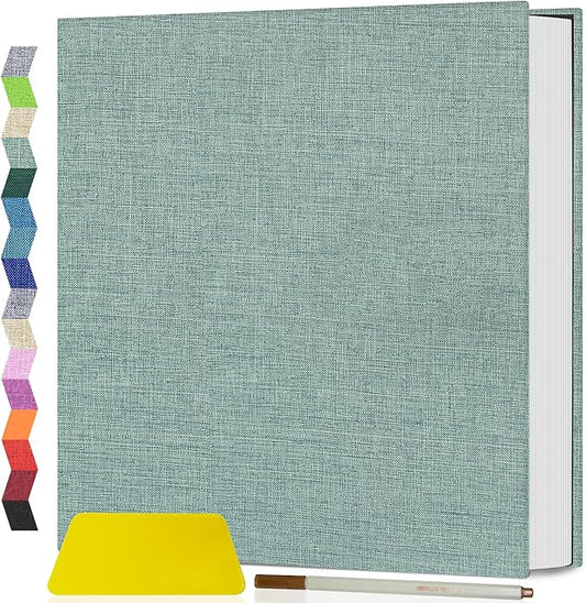 Popotop Photo Album Self Adhesive Scrapbook Album for 4x6 5x7 8x10 Pictures DIY Photo Book as Scrapbooking Supplies Kits, Birthday Gifts for Women Mom Wedding Baby Family Travel