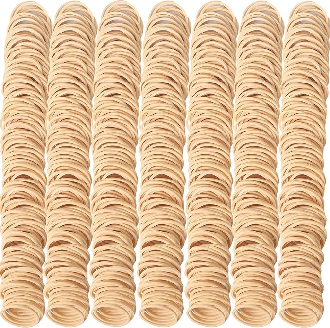 Rubber Bands Size #10 Beige 760 pcs Approximately 0.42 lb 1 inch Light Brown #10 Elastic Rubber Bands for Office Supplies