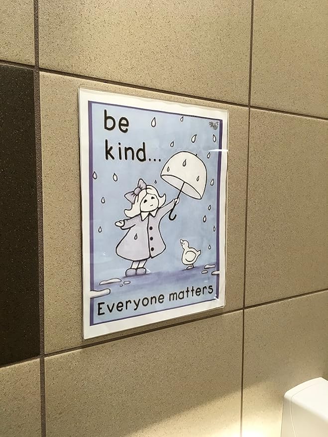 NIUBEE Acrylic Sign Holder 11 x 17 Horizontal Wall Mount Sign Holders Clear Acrylic Frame with Double Sided Tape Clear Poster Frames Plastic Sign Holder for Office, Home, Restaurant, Landscape, 6 Pack