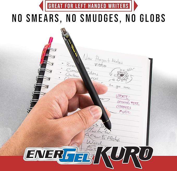 Pentel EnerGel Kuro Shades of Leaves, Retractable Liquid Gel Pen, Assorted Ink Colors, Pack of 5 (BL437LVSPF5)