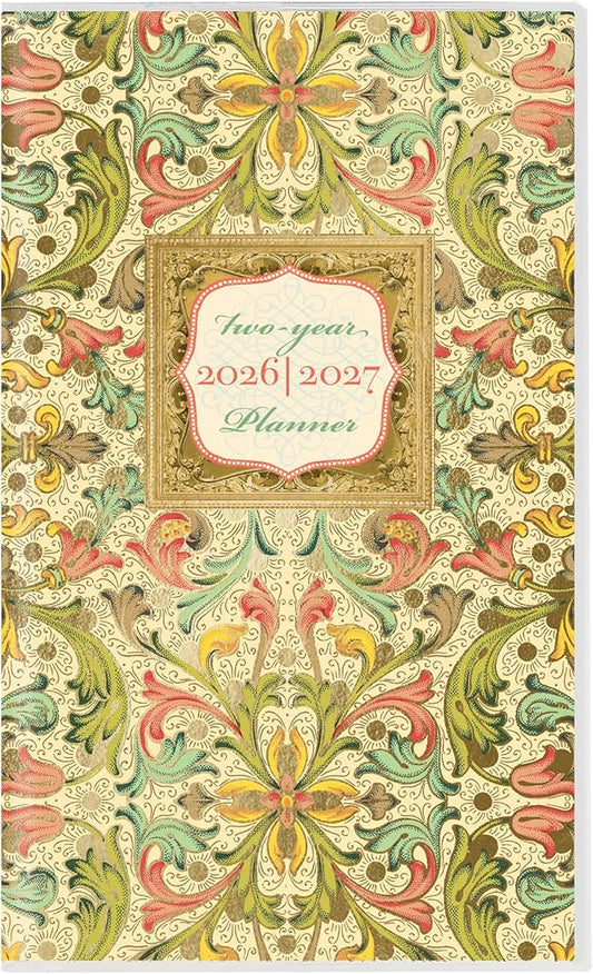Graphique 2 Year Pocket Planner | 29 Month Organizer, Aug. 2025 – Dec. 2027 | Monthly Calendar & Notes Spreads | Marked Holidays | Florentine | 3.75” x 6"