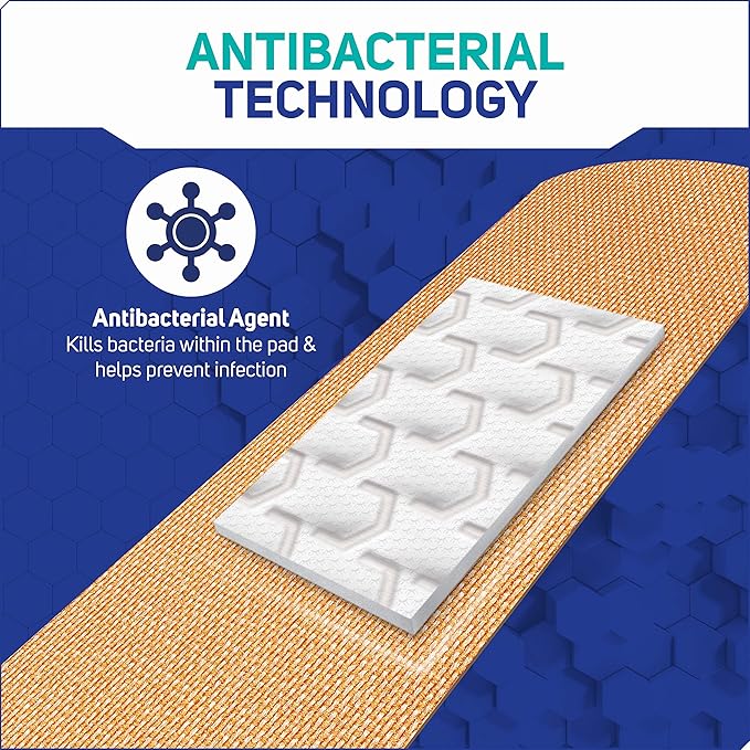 Care Science Fabric Adhesive Bandages, 100 ct Assorted Sizes | Flexible + Breathable Protection Helps Prevent Infection for First Aid and Wound Care (Pack of 2)