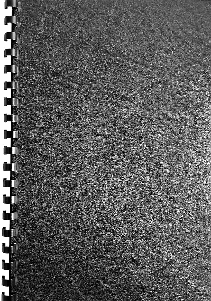 HOUYEE 3/8 Inch Plastic Binding Comb 19 Ring, 60 Sheet Capacity, Letter Size Black Comb Binding Spines (200 Pack)