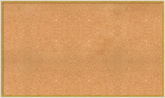 Amanti Art Natural Cork Board for Wall, 29x49 Vision Board with White Frame, Oversize Corkboard Office Decor for Home Organization, Modern Corkboard Pinboard to Display Items for Home Organization in