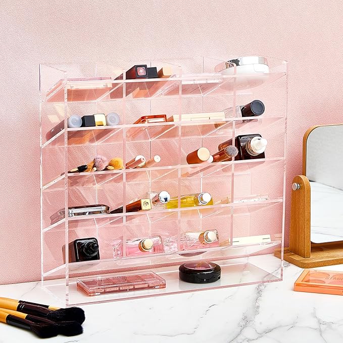 Acrylic Pen Organizer Storage for 250 Markers Vertical Marker Organizer Acrylic Pen Display Holder for Office Desk Desktop Stationery Pencil Storage, Clear, 13 x 4 x 12.4 Inch