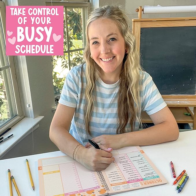 Weekly Appointment Book 2026-2027 - Hourly Appointment Book, Vertical Weekly Planner 2026-2027, Monthly Schedule Books, Teal Daily Planner With Hourly Schedule