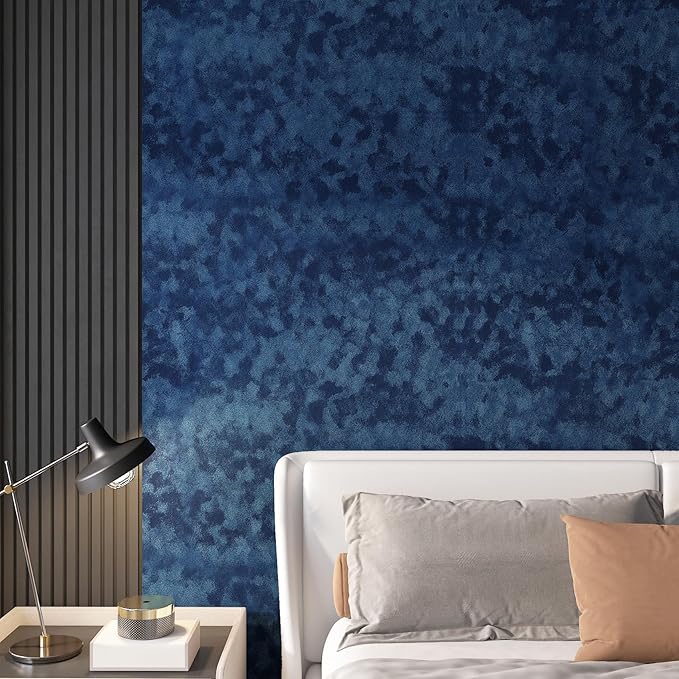 Decotalk 2ft x 10ft Velvet Shelf Liner Adhesive Shelf Liner for Cabinets and Drawers Dark Blue Felt Drawer Liners Self Adhesive Velvet Drawer Liners Flocking Fabric for Jewelry Box Drawers Felt Lining