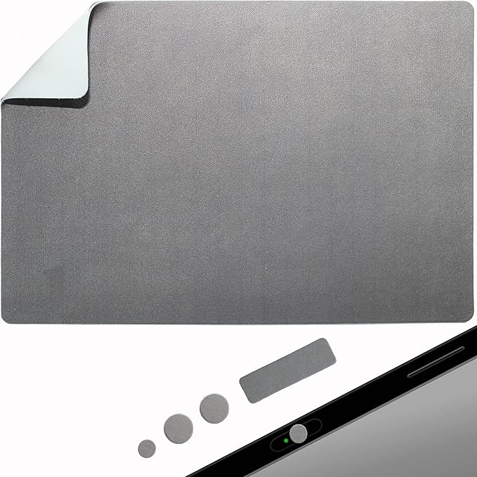 Travel Large Mouse Pad - Adhesive Bottom - Peel and Sticks to Any Surface - Portable (XL -Blank- Gray)
