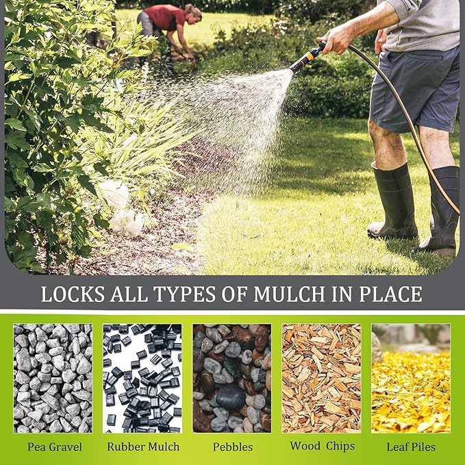 Mulch Glue for Landscaping, Easy Hold Rock Glue for Landscaping, Fast Drying Landscape Mulch Stone Glues for Rocks Binder, Non-Toxic Strong Mulches Binder Pea Gravel Lock - 32oz