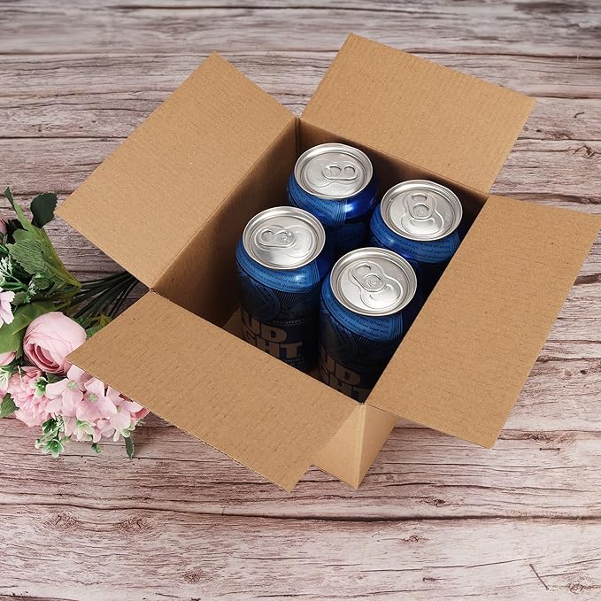 CRUGLA 40 Packs 7x6x5 Shipping Boxes for Small Business, Corrugated Cardboard Boxes Bulk for Shipping Packing Mailing