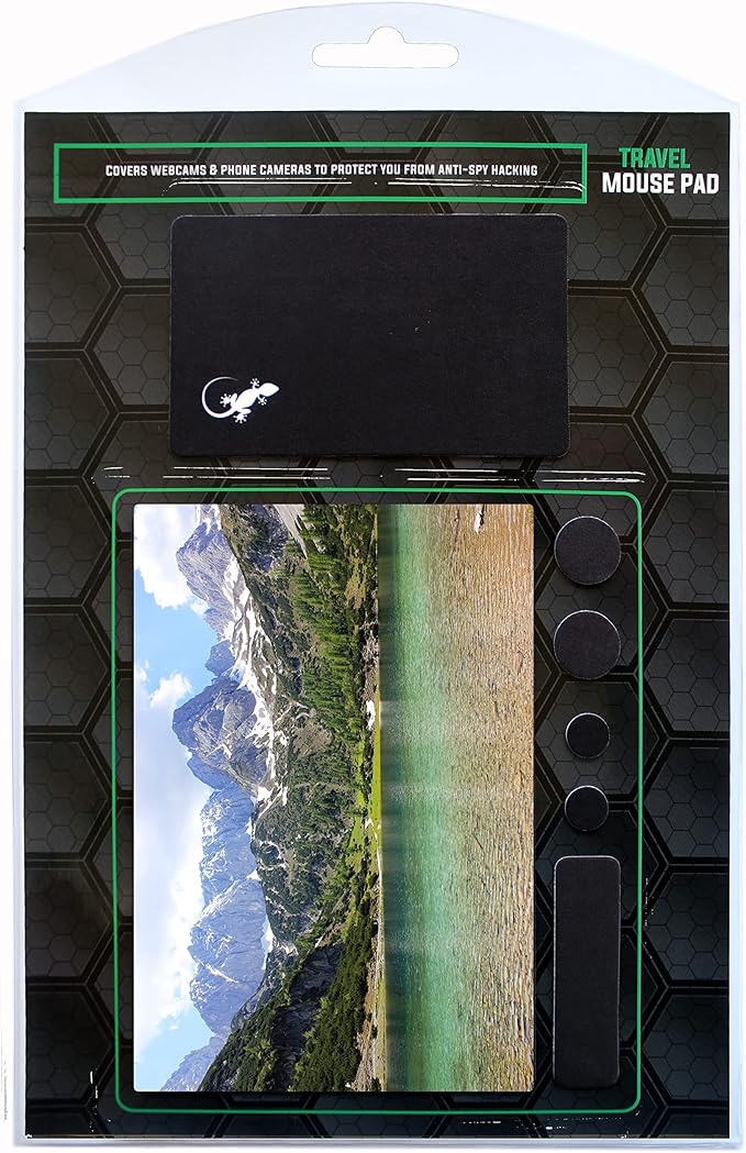 Adhesive Mouse Pad - Peel and Sticks to Any Surface - Travel Mouse Pad, Sticky for Any Surface - Excellent Tracking - Mountain Lake