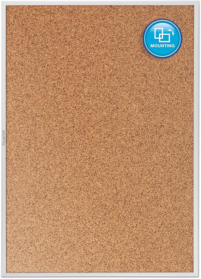 Quartet Standard Aluminum Frame Cork Bulletin Board, 60” x 36” (2305)