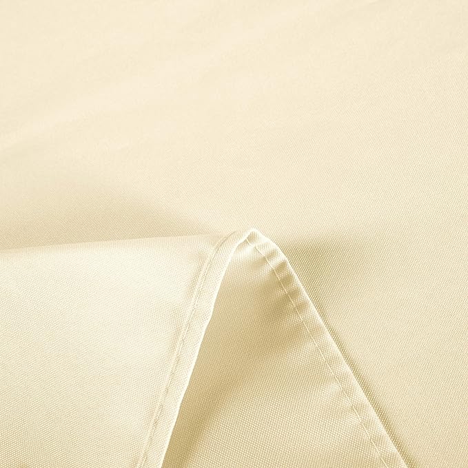 sancua Rectangle Tablecloth - 60 x 120 Inch - Stain and Wrinkle Resistant Washable Polyester Table Cloth, Decorative Fabric Table Cover for Dining Tables, Buffet Parties and Camping, Beige