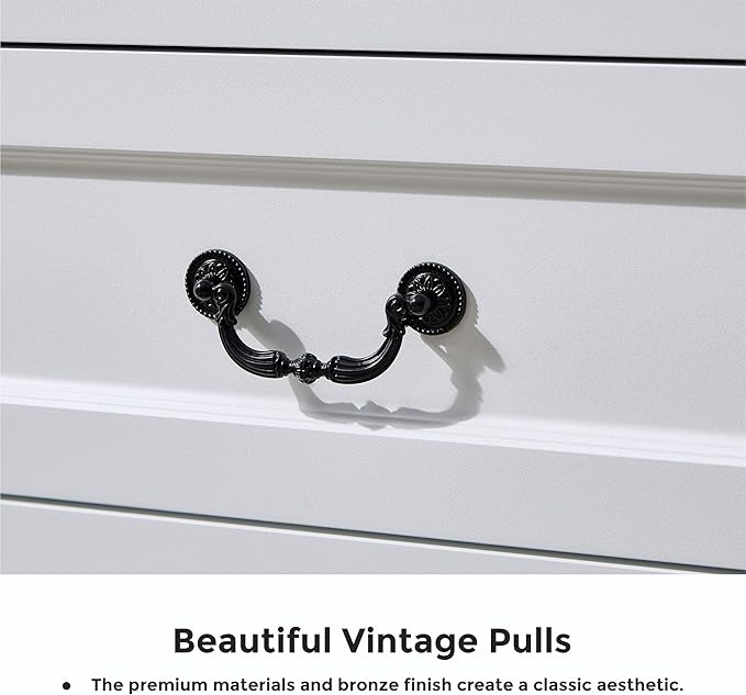 LIDYUK 9 Drawer Dresser for Bedroom Farmhouse WhiteTall Wood Chest of Drawers for Bedroom Dresser, Modern Rustic 59" Wide Drawers Dressers Wooden Closet and Storage Cabinet, Hallway, Living Room