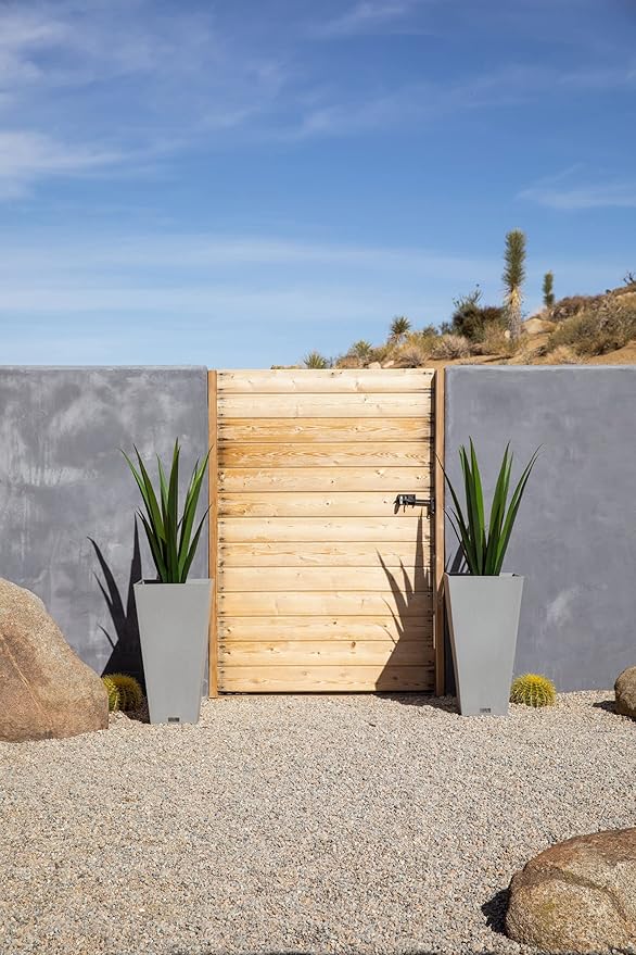 Veradek V-Resin Indoor/Outdoor Taper Planter, 2-Pack (26 inch, Grey)