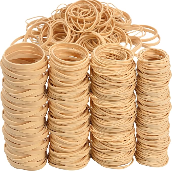 HAIDIBAO-Rubber Bands Assorted Sizes Beige Elastic Bands rubber bands office supplies 227g/0.5lbs size16,size#19,size#33,size#64