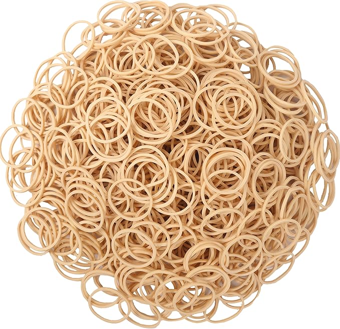 Rubber Bands Size #10 Beige 600 pcs Elastic Rubber Bands for Office Supplies money Trapped flowers