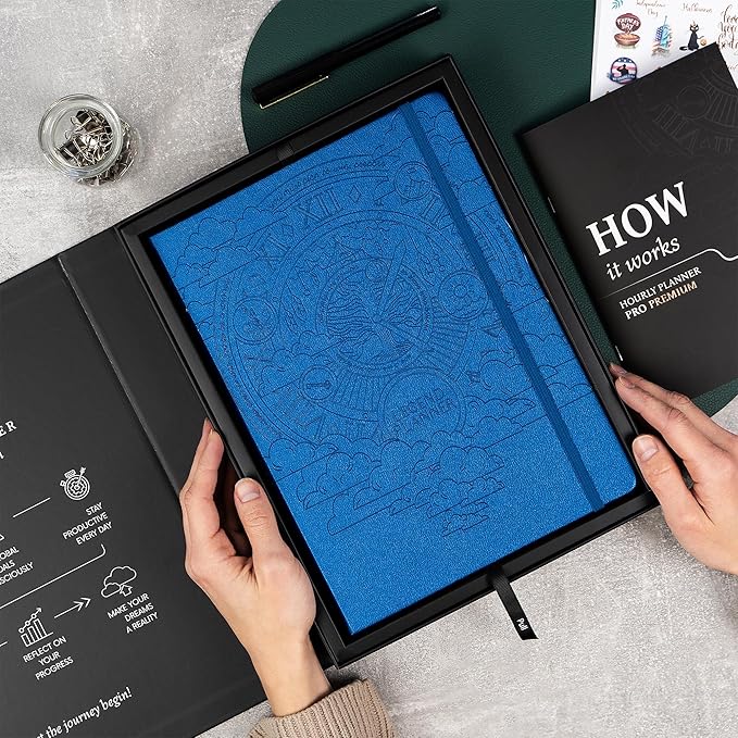 Legend Planner PRO Premium – Large Undated Weekly, Monthly & Budget Planner with Habit Tracker – Life Organizer for Time & Task Management, Goal Setting & Productivity – A4 size (Mystic Blue)