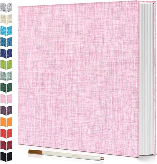 Photo Album Self Adhesive Scrapbook,120 Pages Large Photo Book for 4x6,5x7,8x10 Pictures,DIY Album for Baby Wedding Family Travel Birthday,with Metallic Pen and Scraper