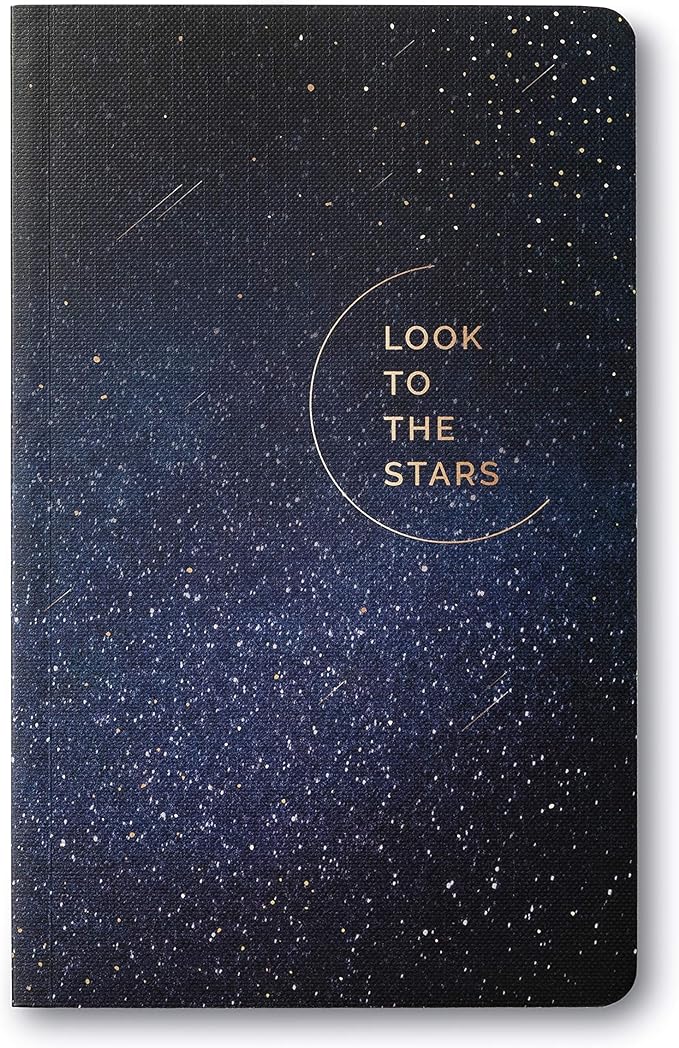 Compendium Softcover Journal - Look to the Stars – A Write Now Journal with 128 Lined Pages, 5”W x 8”H
