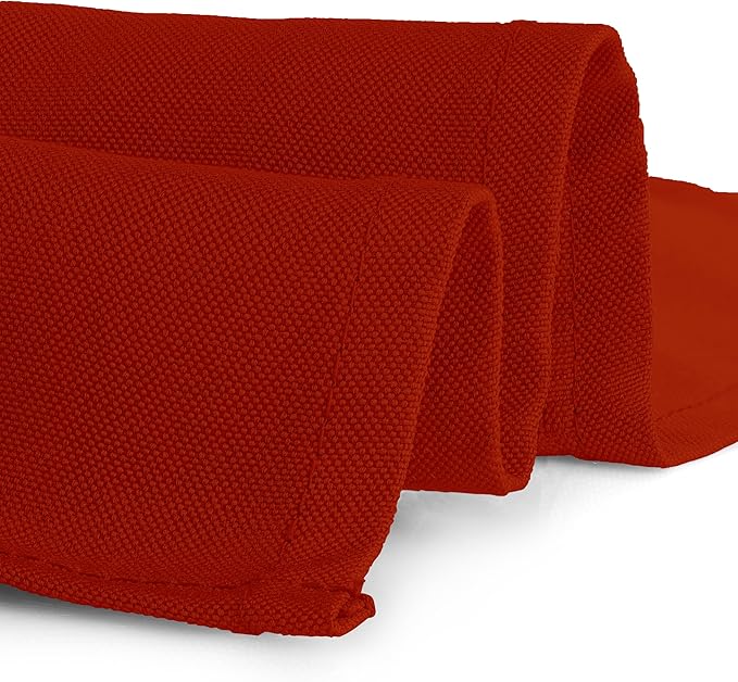Gee Di Moda Rectangle Tablecloth - 60 x 84 Inch Burnt Orange, Polyester, Rectangular, Heavy Duty, Washable, Wrinkle Resistant, Ideal for 5 Ft Buffet Table, Holiday Party, Dinner, Wedding & Baby Shower