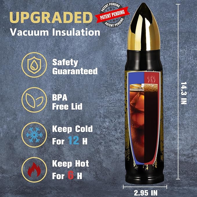 White Elephant Gifts - 34 oz Black Tumbler, Awesome Stocking Stuffers and Gifts for Adults, Dads & More