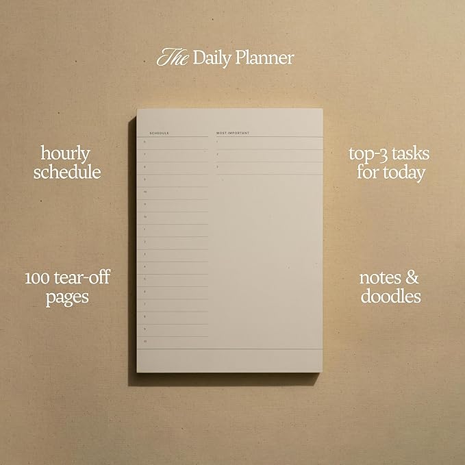 Daily and Weekly To-Do List Notepad – Desk Pad for Work and Study, Lime, 8x6 Inches
