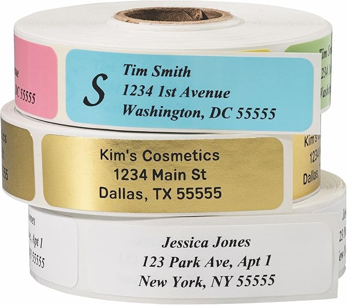 Return Address Labels - Roll of 250 Personalized Labels (White)