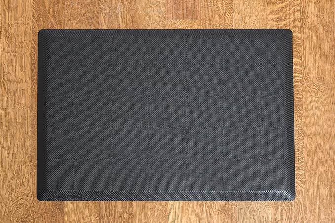 Rocelco 37.5" Deluxe Height Adjustable Standing Desk Converter with Anti Fatigue Mat BUNDLE - Quick Sit Stand Up Computer Workstation Riser - Large Retractable Keyboard Tray - White (R DADRW-MAFM)