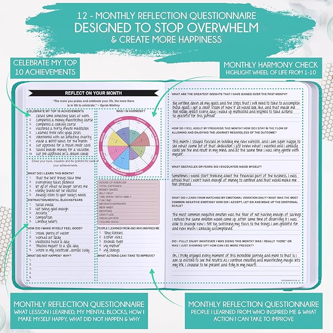 2026 Planner Weekly and Monthly | Law of Attraction Planner with Panduo App | A 12 Month Journey for Productivity, Gratitude & Goal Setting | Includes Foldable Vision Board, Gift Box & Stickers