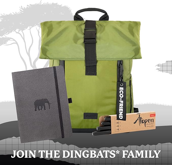 Dingbats A5 Wildlife Lined Notebook Journal - Premium Vegan Leather Softcover Executive Journal for Women & Men - Work, Note Taking, Writing & Travel