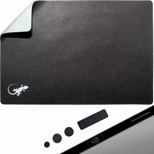 Mouse Pad Adhesive Bottom - Peel and Sticks to Any Surface - Travel Large Size - Portable (XL - Black)