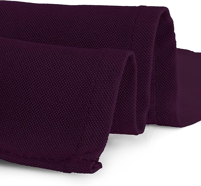 Gee Di Moda Rectangle Tablecloth - 60 x 84 Inch Eggplant Table Cloth for 5 Foot Rectangle Table - Heavy Duty Washable Fabric - for 5 Ft Buffet Table, Holiday Party, Dinner, Wedding & Baby Shower
